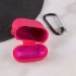 Силіконовий футляр з мікрофіброю для навушників Airpods 1/2 – Червоний / Rose Red. Фото 4 з 6