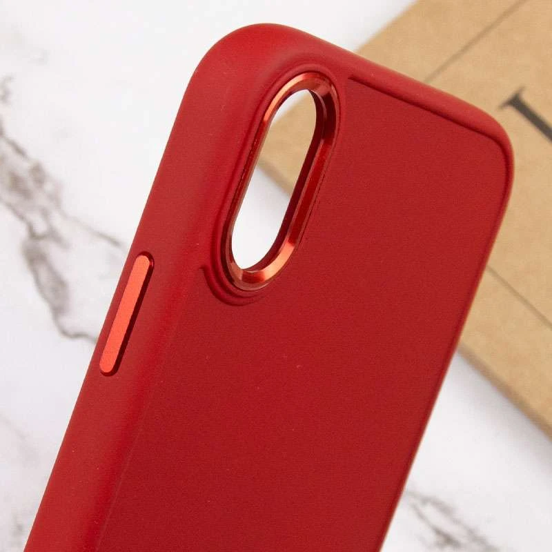 TPU чохол Bonbon з металевими кнопками на Apple iPhone XS Max (6.5") – Червоний / Red. Фото 5 з 5