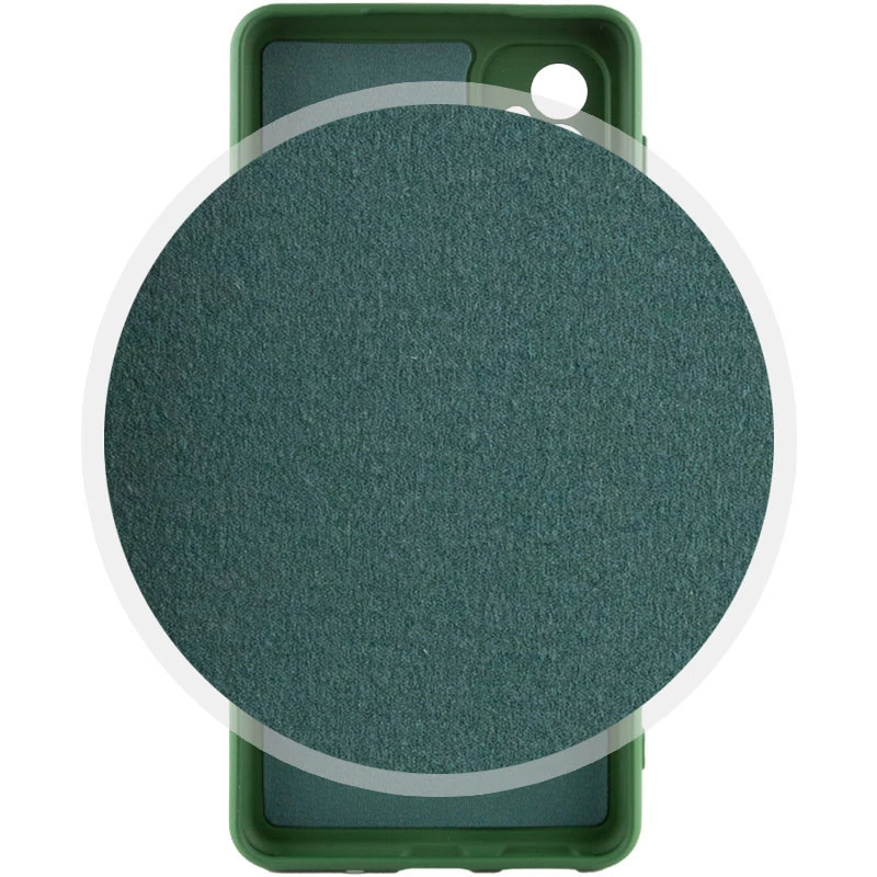 Чохол Silicone Case Lakshmi Plus з закритою камерою на Motorola Moto G85 – Зелений / Dark green. Фото 4 з 6