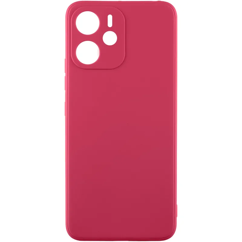 Цветной силиконовый чехол с защитой камеры для Xiaomi Redmi Note 14 4G (Europe version) – Бордовый / Burgundy. Фото 2 из 2