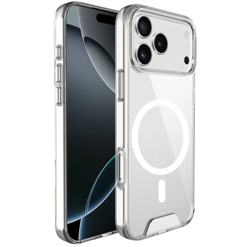 Чохол TPU Space Case with Magnetic Fit для Apple iPhone 17 (6.3") – Прозорий. Фото 2 з 6