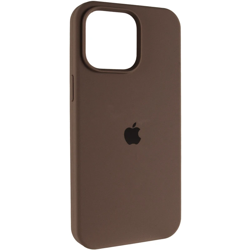 Чохол Silicone Case (AA) Logo with MagSafe для Apple iPhone 13 (6.1") – Коричневий / Brown. Фото 1 з 1