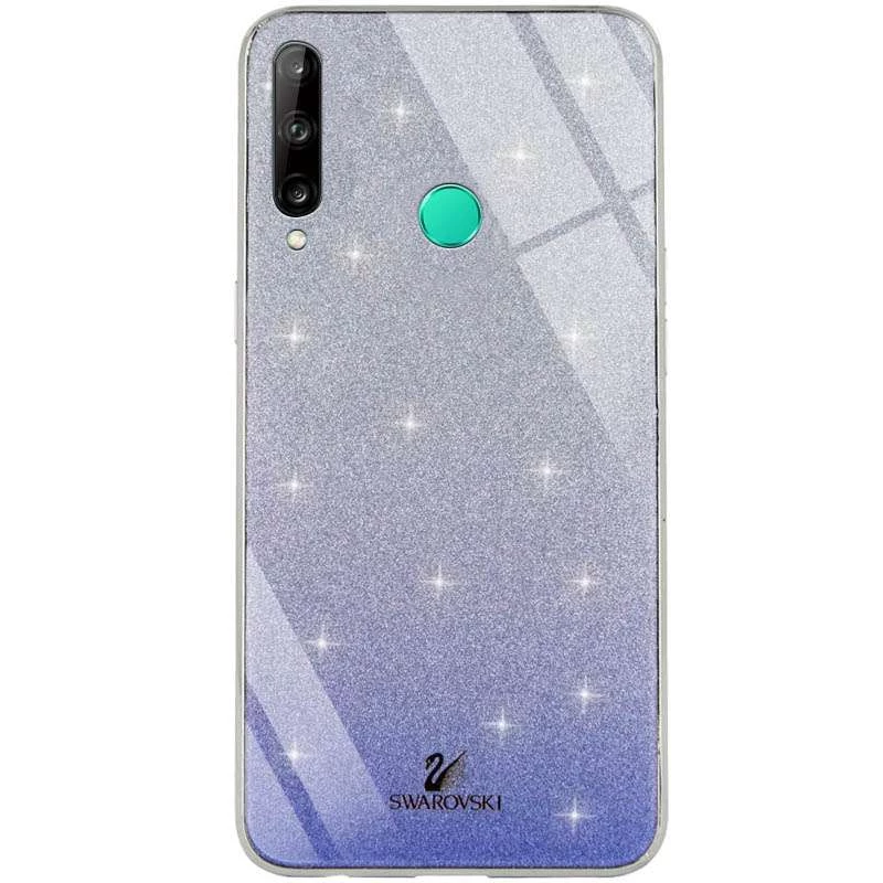 

Стеклянный чехол Swarovski для Huawei P40 Lite E (Синий), Синій