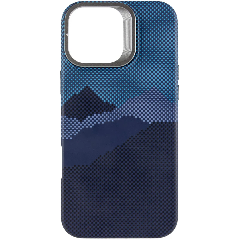 TPU чехол Pixel Craft with MagSafe для Apple iPhone 16 – Mountain Blue. Фото 3 из 9
