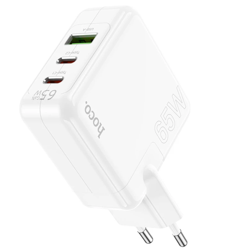 СЗУ Hoco C115A Header PD65W (2C1A) – White. Фото 5 из 8