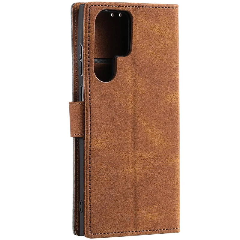 Шкіряний чохол-книжка Maverick Cover для Samsung Galaxy S26 Ultra – Brown. Фото 2 з 5