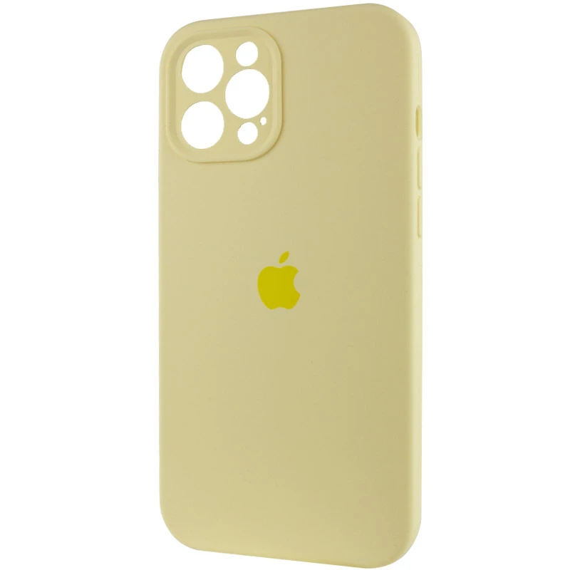 Чехол Silicone Case с защитой камеры для Apple iPhone 12 Pro (6.1") – Желтый / Mellow Yellow. Фото 4 из 7