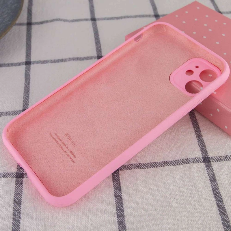 Чохол Silicone Case з захистом камери на Apple iPhone 12 (6.1") – Рожевий / Light pink. Фото 2 з 2