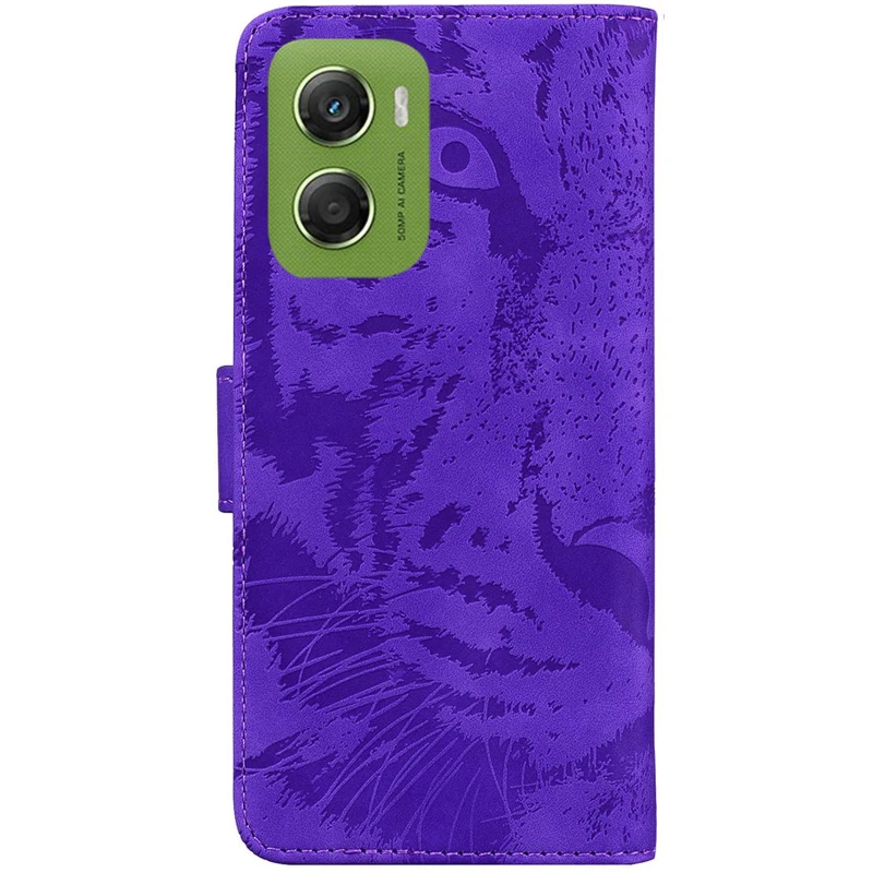 Кожаный чехол-книжка Tiger для Motorola Moto G06 – Purple. Фото 2 из 5