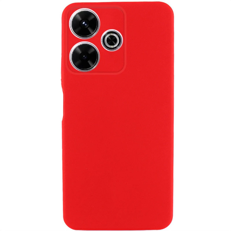 

Цветной силиконовый чехол GETMAN для Xiaomi Poco M6 4G (Красный / Red), Червоний / red