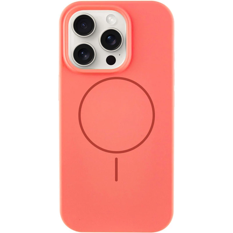Чехол Silicone Armor Max не logo with MagSafe для Apple iPhone 16 Pro – Арбузный / Watermelon red. Фото 1 из 1