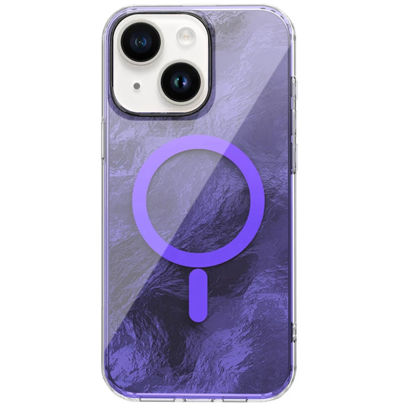 Силиконовый чехол Shiny Mountain (MagFit) для Apple iPhone 13 (6.1") – Purple. Фото 1 из 2