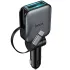 АЗУ Hoco Z67 Triunfar PD60W with retractable cable (1USB-A/2C) – Metal gray. Фото 1 из 6