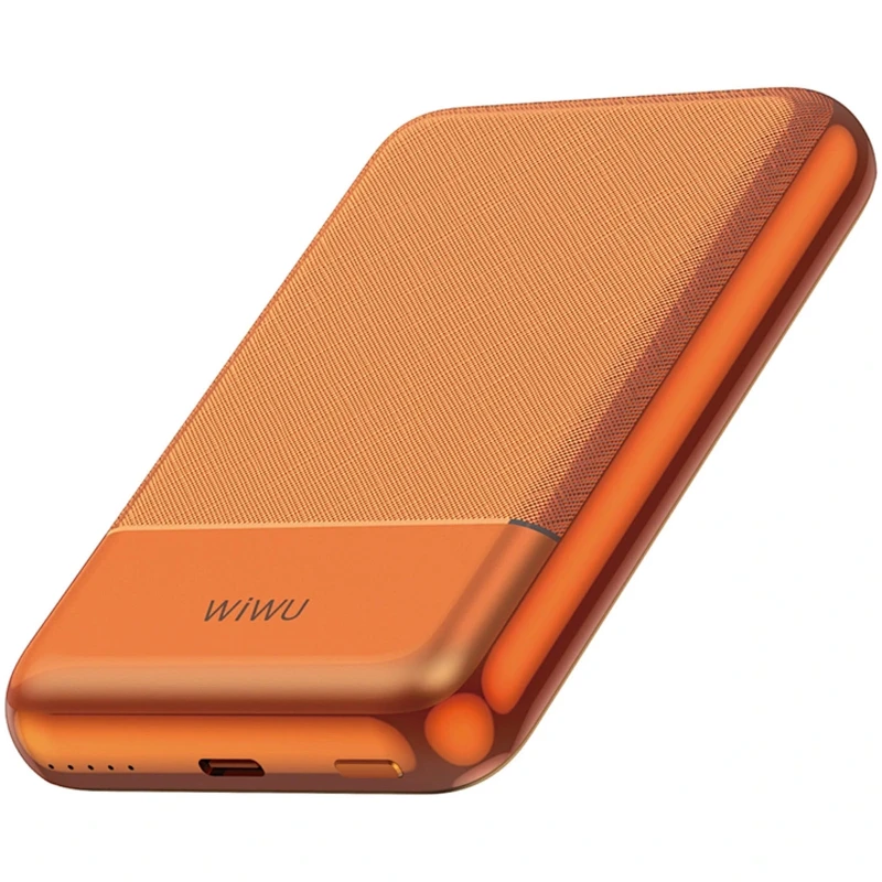 Портативное ЗУ Power Bank WIWU P089 Seraph PD20W с БЗУ 10000 mAh – Orange. Фото 3 из 4