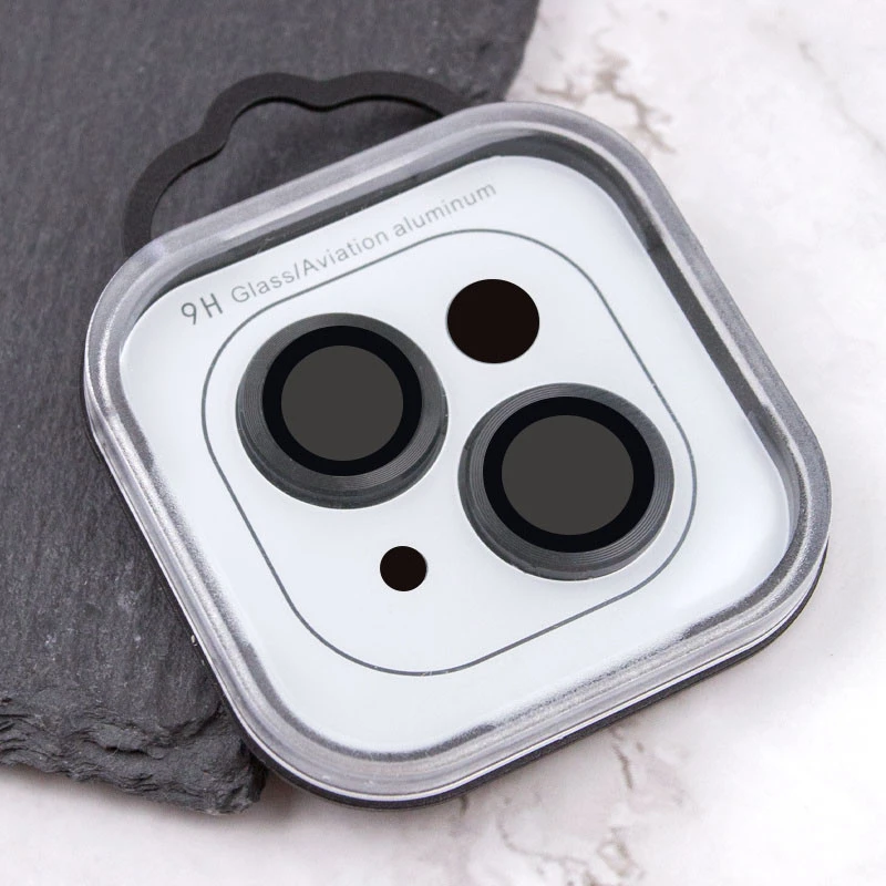 Металлическое защитное стекло на камеру для Apple iPhone 14 Plus (6.7") – Черный / Midnight. Фото 8 из 8