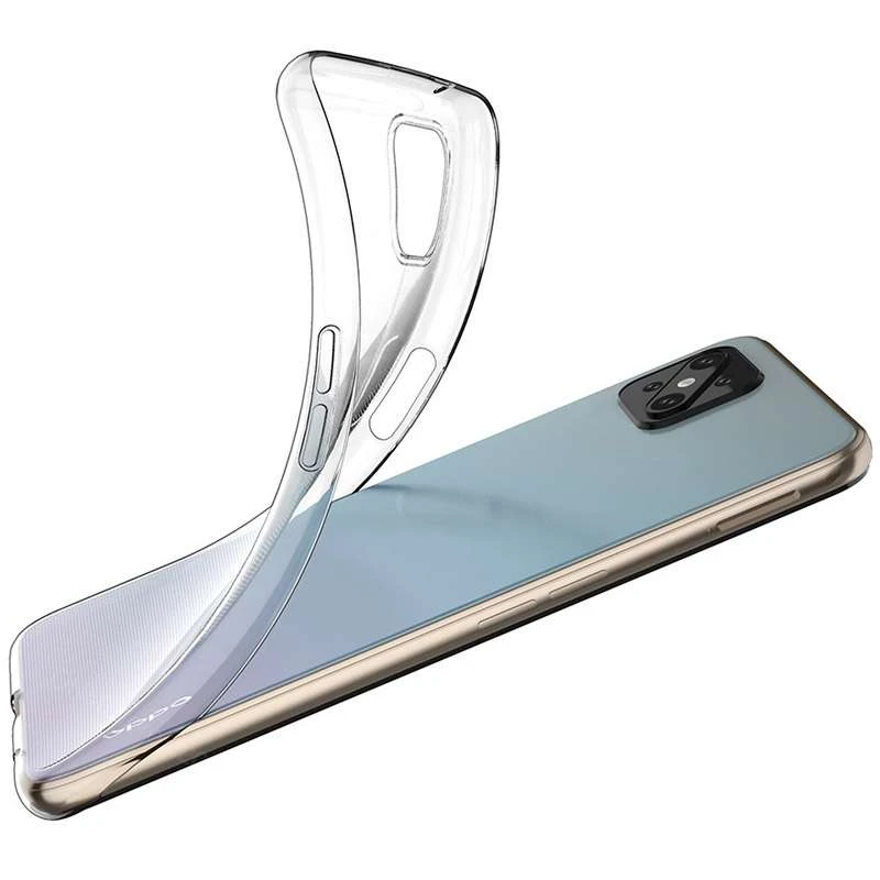 Ультратонкий силіконовий чохол 1мм на Oppo A92s – Безбарвний (прозорий). Фото 6 з 8