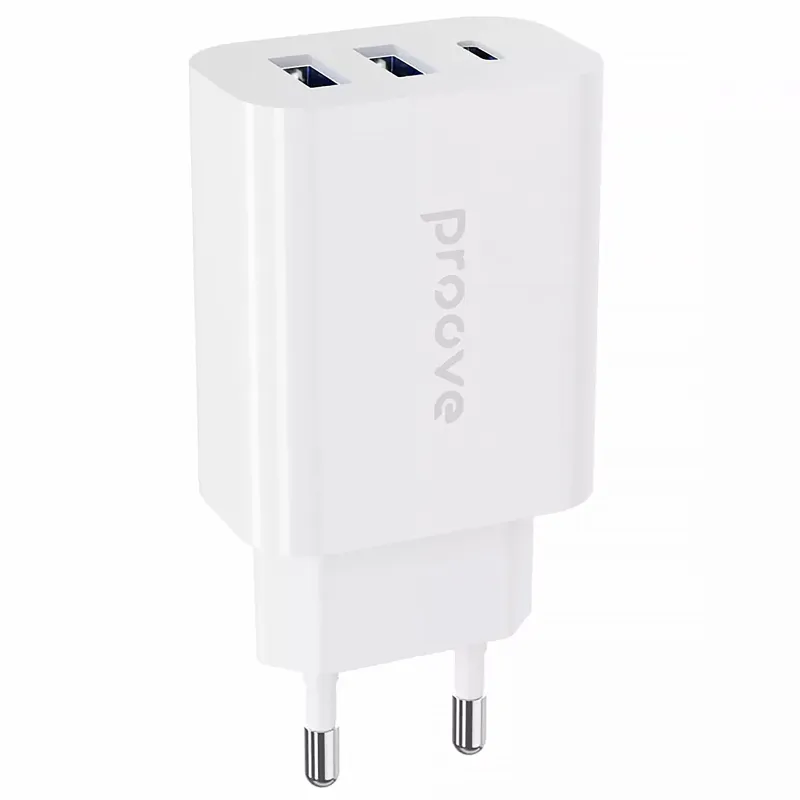 СЗУ Proove Rapid 30W (2USB-A/1C) – White. Фото 2 из 6