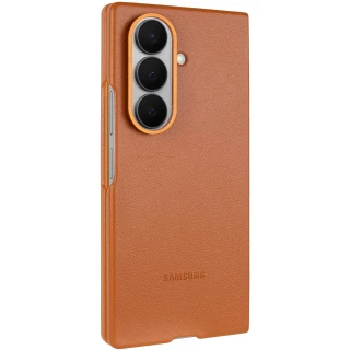 Кожаный чехол Leather Case Premium для Samsung Galaxy Z Fold7 — Tan