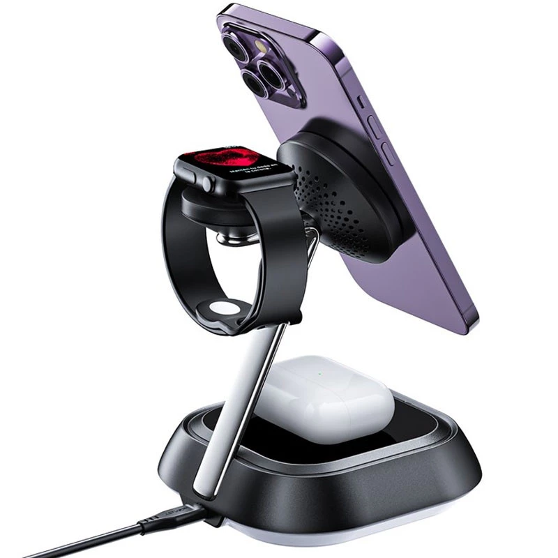 БЗП Acefast E16 desktop 3-in-1 – Black. Фото 7 з 8