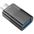 Перехідник Hoco UA36B OTG Type-C male to USB female transparent – Black. Фото 4 з 4
