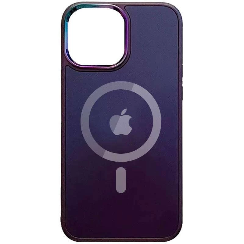

Силиконовый сапфирный чехол с MagSafe и стеклянной поверхностью Apple iPhone 13 Pro Max (6.7") (Amethyst)