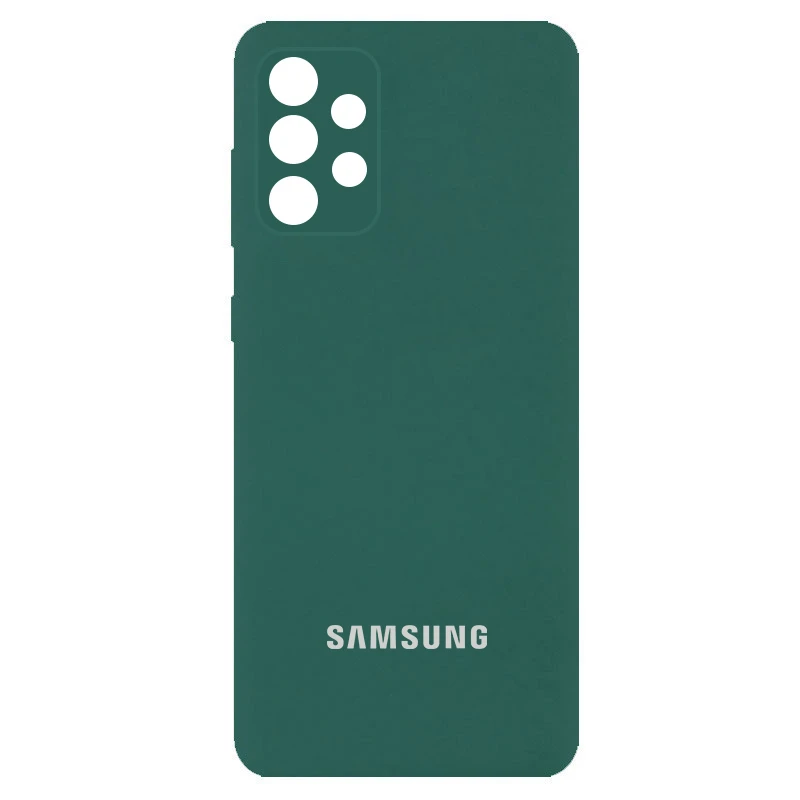 

Чехол Silicone Case с закрытым низом и защитой камеры для Samsung Galaxy A23 4G (Зеленый / Pine green), Зелений / pine green