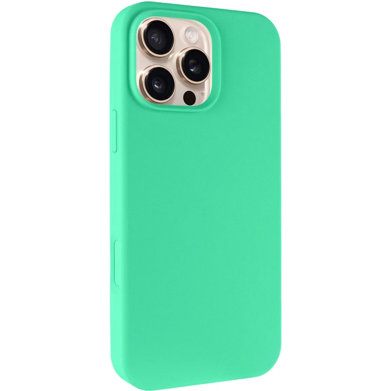 Чохол з закритим низом Silicone Case на Apple iPhone 16 Pro – Зелений / Spearmint. Фото 3 з 9