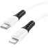 Дата кабель Hoco X82 Silicone Type-C to Lightning 20W (1m) – White. Фото 3 з 4