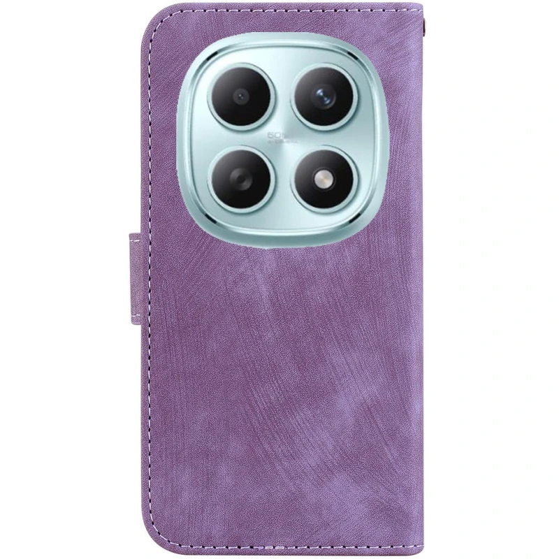 Кожаный чехол-книжка Cute Tiger для Xiaomi Redmi 15 (EU) – Purple. Фото 2 из 4