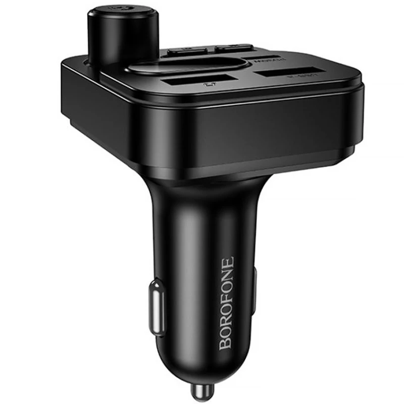 АЗУ FM модулятор Borofone BC61 Ocean 45W (1USB-A/1C) – Black. Фото 4 из 6