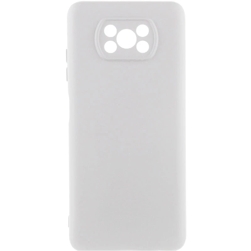Чохол Silicone Case Lakshmi Plus з закритою камерою на Xiaomi Poco X3 NFC / Poco X3 Pro – Білий / White. Фото 1 з 1
