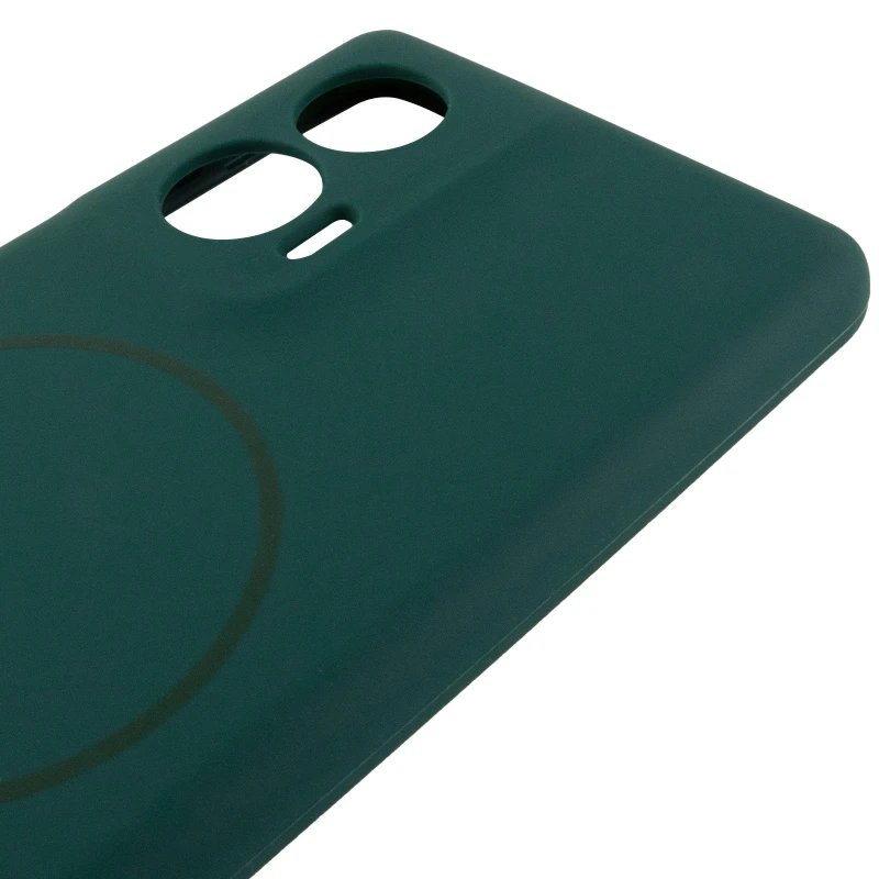 Чохол Silicone Cover Lakshmi Full Camera (AA) with Magnetic Fit для Motorola Edge 50 Fusion – Зелений / Dark green. Фото 7 з 9