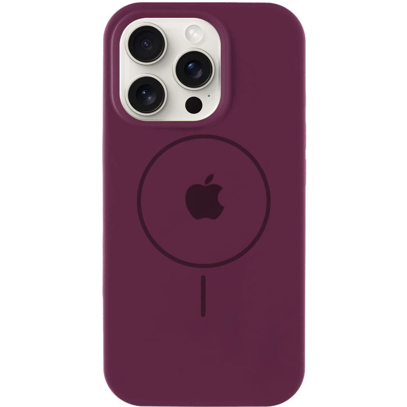 Чехол Silicone Armor Max with MagSafe для Apple iPhone 12 Pro Max (6.7") – Бордовый / Plum. Фото 1 из 6
