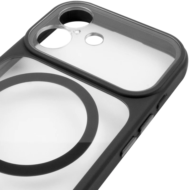 Чохол TPU GETMAN Moon Clear with MagSafe для Apple iPhone 16 – Black. Фото 7 з 8