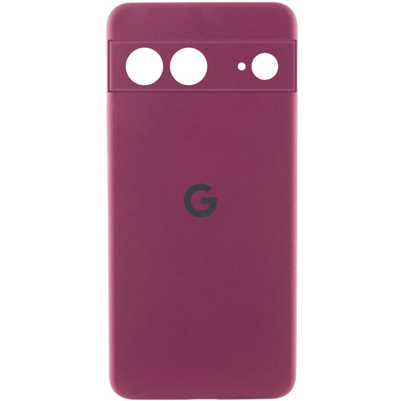 Чохол Silicone Case Lakshmi Premium L з закритою камерою на Google Pixel 7a – Бордовий / Plum. Фото 2 з 6