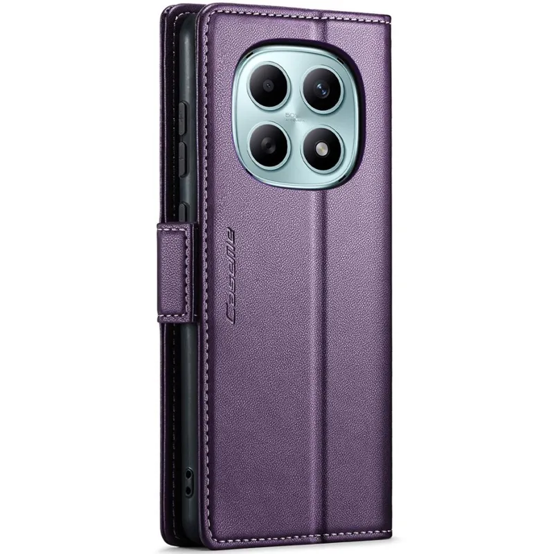 Кожаный чехол-книжка CaseMe Nappa leather для Xiaomi Redmi Note 15 4G/5G (EU) – Purple. Фото 2 из 10