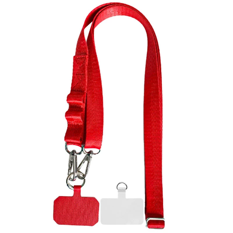 Шнурок широкий с двумя креплениями (2см) 140см – Red. Фото 1 из 2