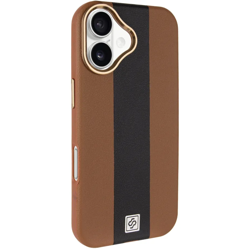 Кожаный чехол Rally with MagSafe для Apple iPhone 17 (6.3") – Brown / Black. Фото 2 из 6
