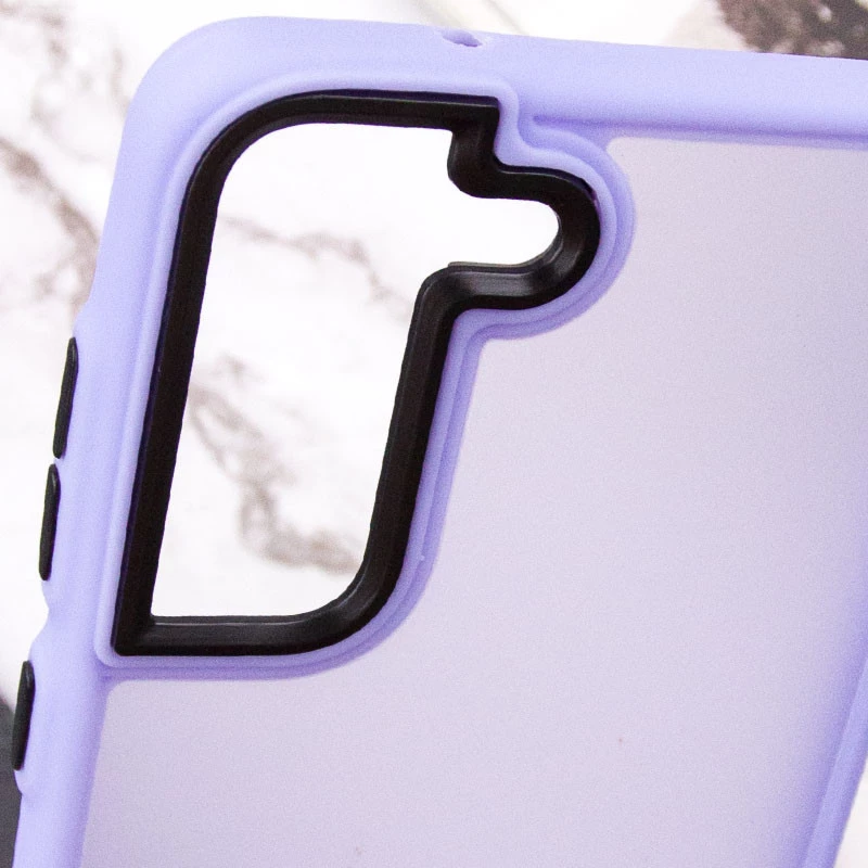 Чехол TPU+PC Lyon Frosted на Samsung Galaxy S21 FE – Purple. Фото 6 из 7