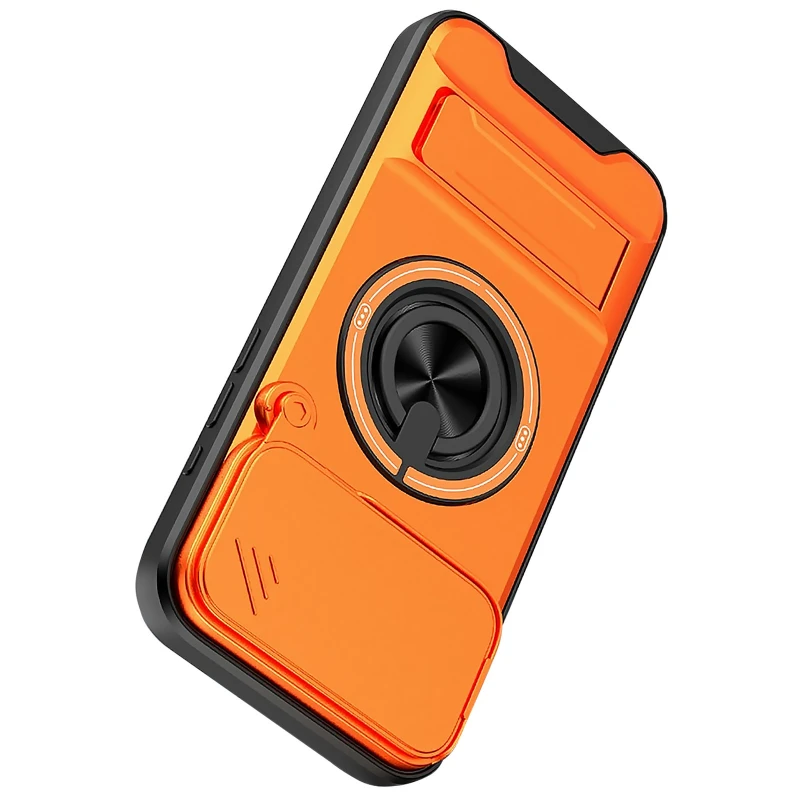 Ударостійкий чохол Camshield StandRing case для Apple iPhone 17 Pro (6.3") – Orange. Фото 2 з 2