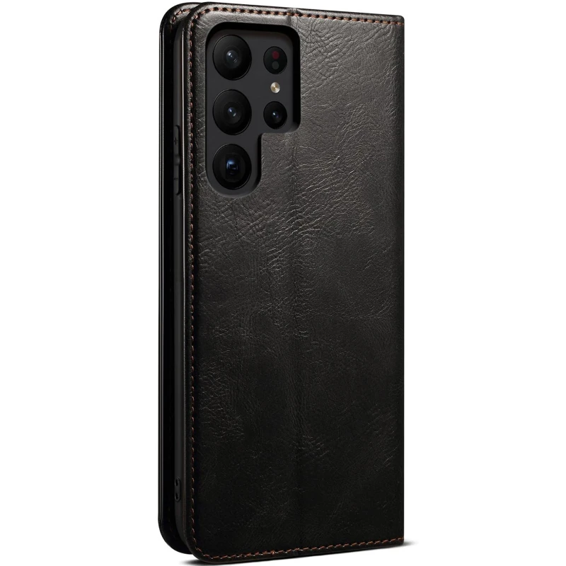 Шкіряний чохол-книжка Urban Leather series для Samsung Galaxy S26 Ultra – Black. Фото 4 з 5