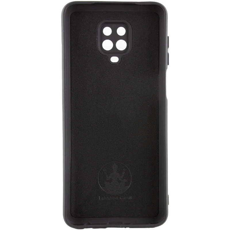 Цветной силиконовый чехол GETMAN с закрытой камерой на Xiaomi Redmi Note 9s / Note 9 Pro / Note 9 Pro Max – Черный / Black. Фото 2 из 6