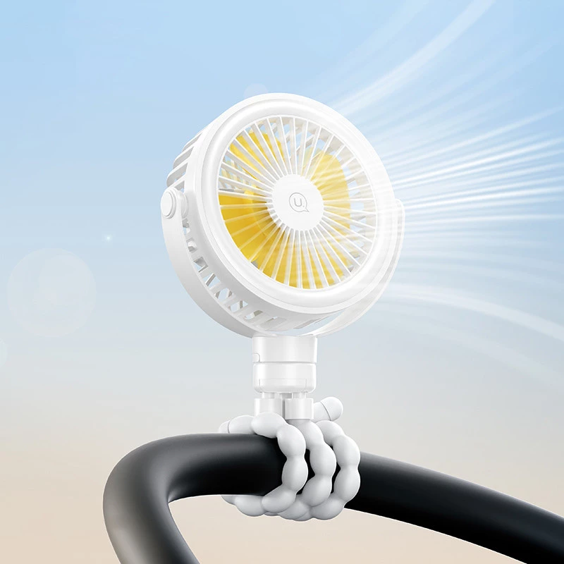 Портативний вентилятор Usams ZB289 Baby Stroller fan 2000mAh – White. Фото 5 з 6
