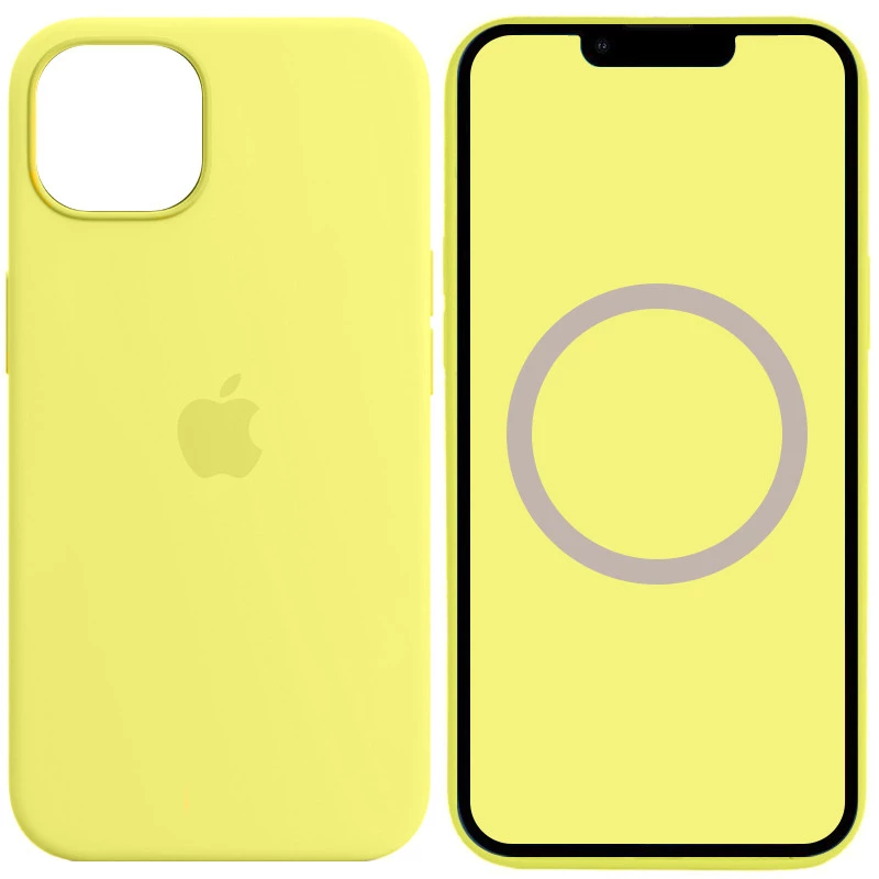 

Чехол Silicone case Premium с Magsafe и анимацией для Apple iPhone 13 (6.1") (Желтый / Lemon Zest), Жовтий / lemon zest