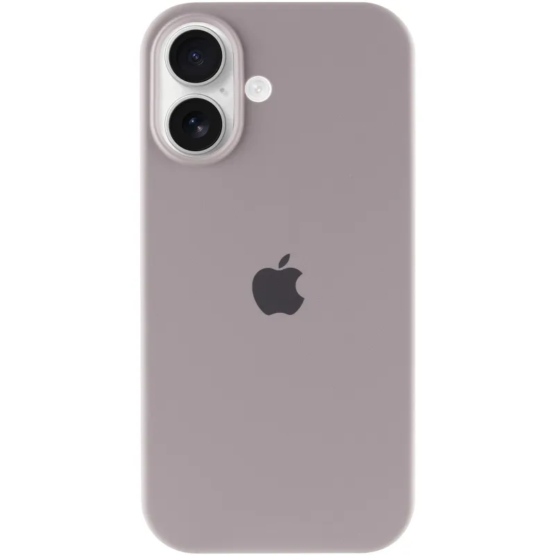 Чехол Silicone Case с закрытым низом для Apple iPhone 17 (6.3") – Серый / Lavender. Фото 3 из 6