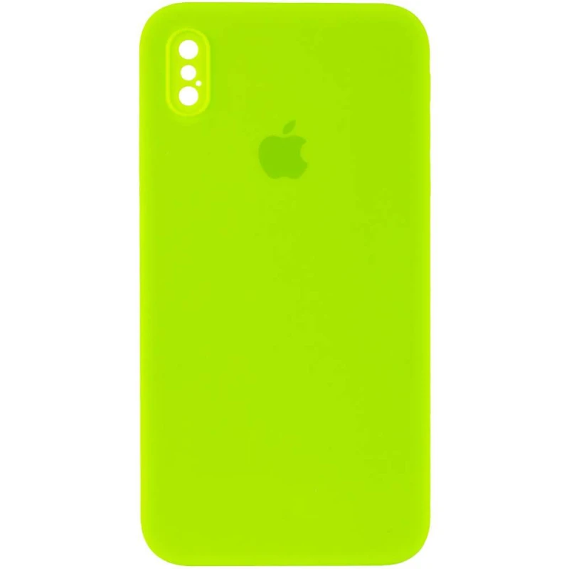 

Чехол Silicone Case Square с защитой камеры для Apple iPhone XS (5.8") (Салатовый / Neon green), Салатовий / neon green