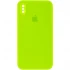 Чехол Silicone Case Square с защитой камеры для Apple iPhone XS Max (6.5") – Салатовый / Neon green. Фото 1 из 3
