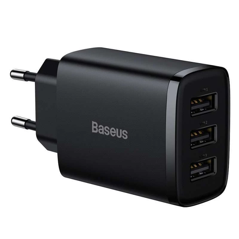 

МЗП Baseus Compact 17W (3USB) (Чорний)