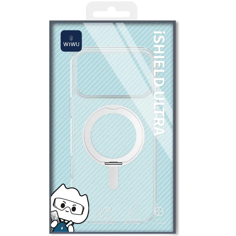 PC чехол WiWU iShield Ultra series with ring для Apple iPhone 17 Pro Max (6.9") – Transparent. Фото 5 из 5