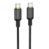 Дата кабель Hoco X128 Benefit Type-C to Type-C 60W (1m) – Black. Фото 1 из 5